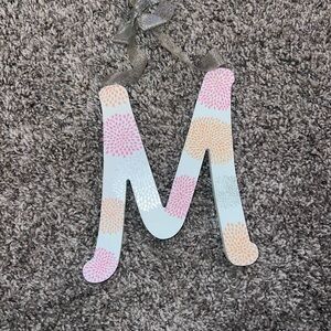“M” initial wall decor